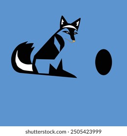 Vectorize Dog as a frame for room decorate