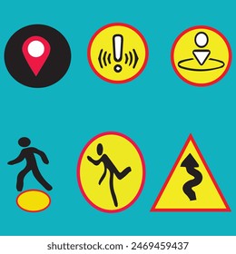 Vectorize symbolic icon for location, web sign