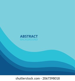 Vectorized abstract background, vector illustration simulating waves in the blue sea, eps 10.