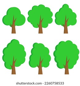 
Vectorized cartoon trees for illustrations.