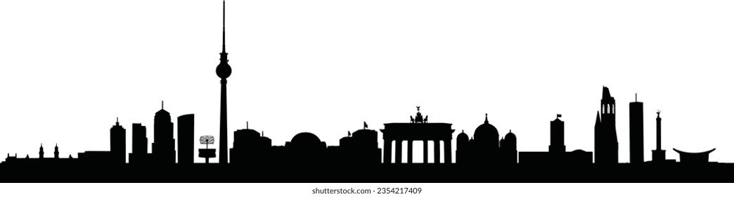 Vectorized and cleaned berlin silhouette