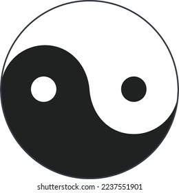 Vectorized and cleared Yin and Yang image