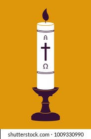 vectorized drawing of a sacred easter candle