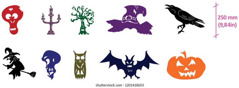 
Vectorized drawings optimized for laser cutting and CNC halloween holiday motifs