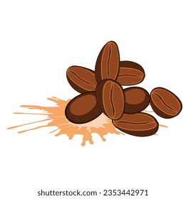 Vectorized elegance: Javanese coffee bean inspiration.