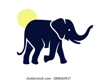 vectorized elephant logo in high quality
