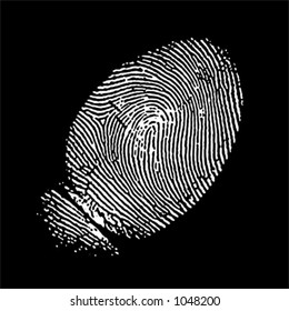 vectorized fingerprint in negative (the white part is transparent, you can change the color of the black part)