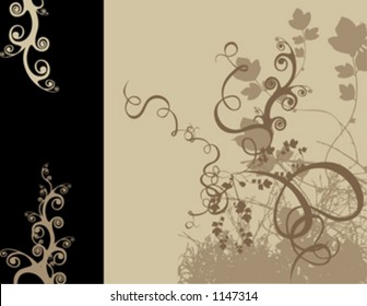 vectorized floral design retro nostalgic texture,vector illustration ,color and size as you wish
