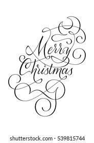Vectorized hand written Christmas calligraphy - Merry Christmas