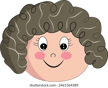 Vectorized illustration of grandmother, mother's day
