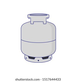 vectorized illustration of a propane canister