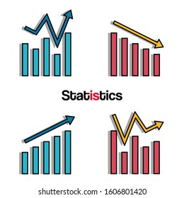 
vectorized illustration of statistical bars