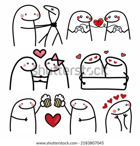 Vectorized image of the internet meme flork on different occasions