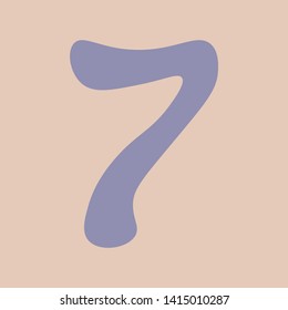 Vectorized image of number the number seven.