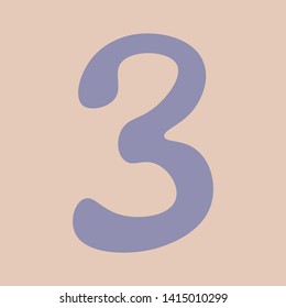 Vectorized image of number the number three