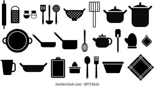 vectorized kitchen utensils