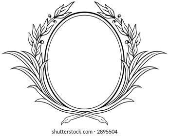 Vectorized laurel wreath