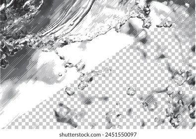 Vectorized lined Water Splash background