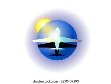 vectorized logo inspired by airlines, travel agencies or related to airplanes