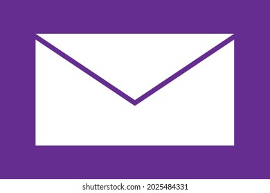 icono de mensaje vectorizado en fondo morado