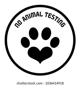 Vectorized non animal testing icons, no animal testing signals