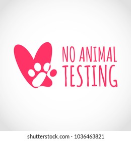 Vectorized non animal testing icons, no animal testing signals