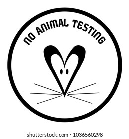 Vectorized non animal testing icons, no animal testing signals