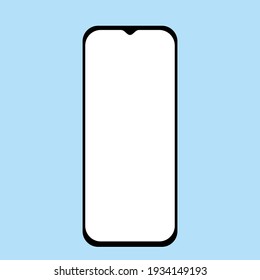 vectorized phone on blue background, vector
