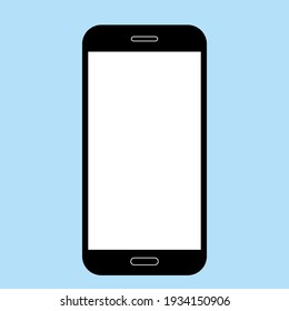 vectorized phone on blue background, vector
