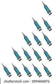 Vectorized rating of vaccination. Five stars alternative. 