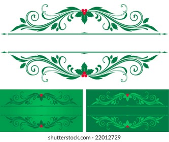 Vectorized scroll accent. Elements can be ungrouped for easy editing.