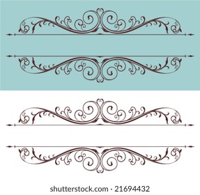 Vectorized Scroll Design with all separated elements.