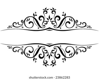 Vectorized Scroll Design with all separated elements.