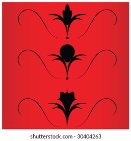 vectorized scroll DESIGN - black-red