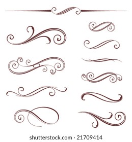 Vectorized Scroll Design. Elements can be ungrouped for easy editing.