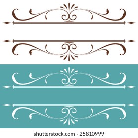 Vectorized Scroll Design. Elements can be ungrouped for easy editing.