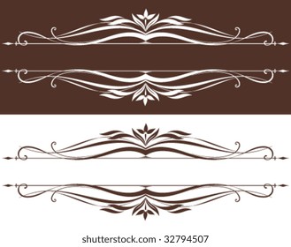 Vectorized Scroll Design. Elements can be ungrouped for easy editing.