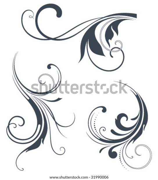 Vectorized Scroll Design Elements Can Be Stock Vector (Royalty Free ...