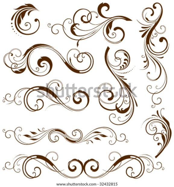 Vectorized Scroll Design Elements Can Be Stock Vector (Royalty Free ...