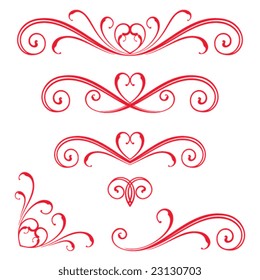 Vectorized Scroll Design with Heart Design.