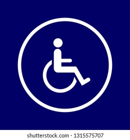 Vectorized sign of the motor or physical disability symbol, 