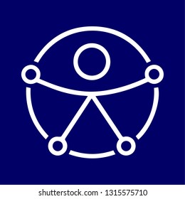 Vectorized sign of the motor or physical disability symbol, 