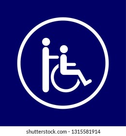 vectorized signal of "motor or physical disability (when help is needed)"