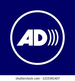 vectorized signal of the "there Audio Description" symbol