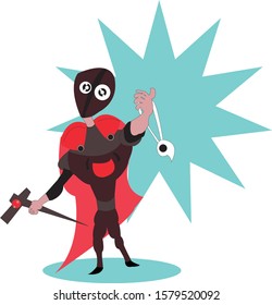 

vectorized sorcerer character with scepter with powers