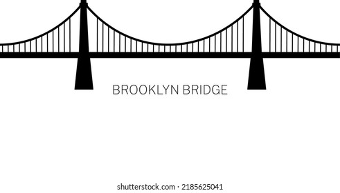 vectorized and stylized illustration of the brooklyn bridge