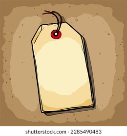 A vectorized toon style blank tag template that is perfect for writing on, providing a versatile and customizable design for various applications.