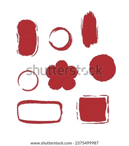 Vectorized traditional Chinese seal material