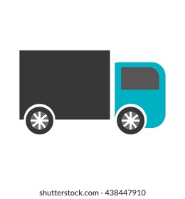 vectorized truck design transportation concept  over isolated background, vector illustration