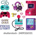 Vectorized Video Games consoles and controllers 